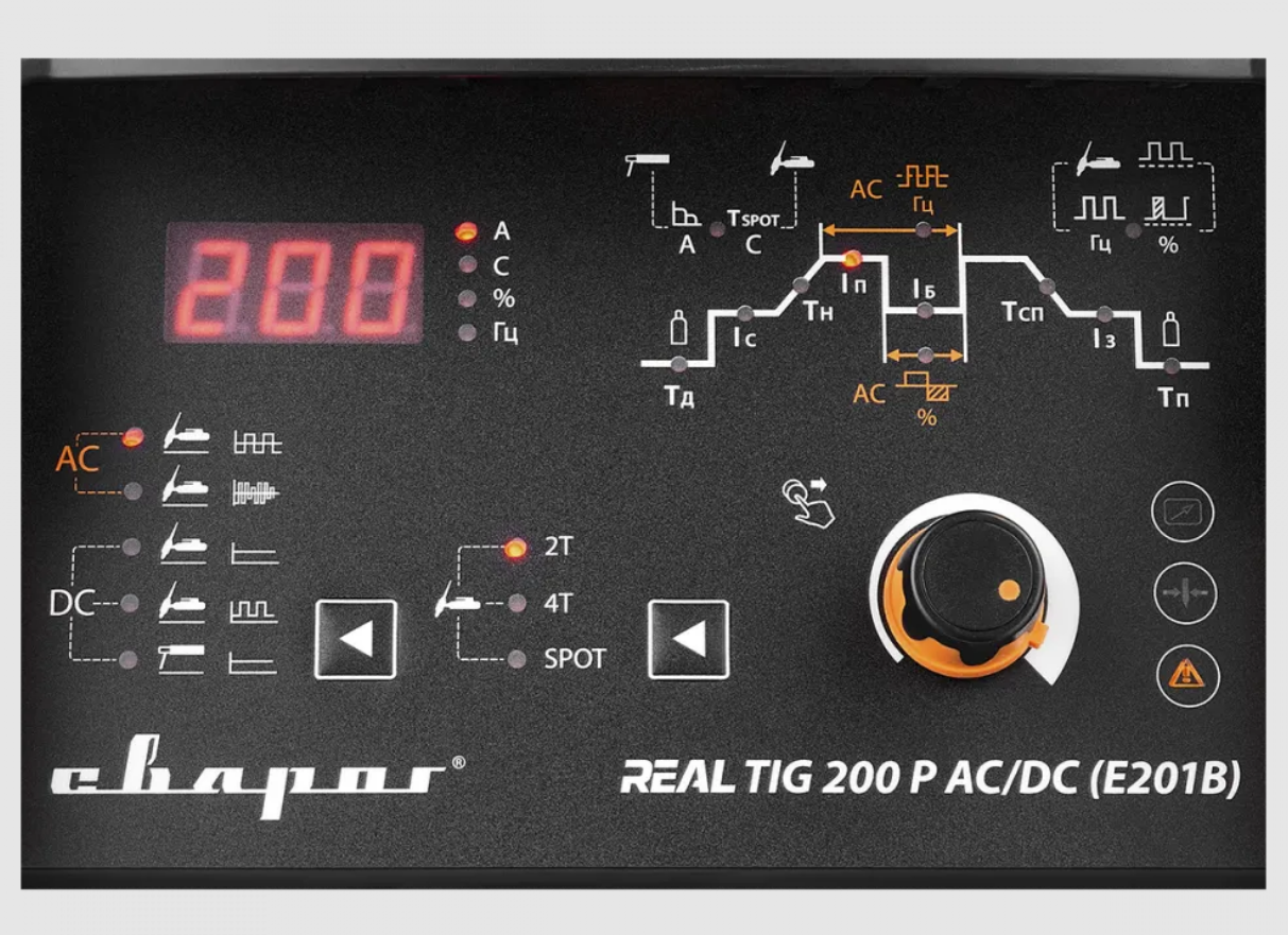 Сварочный полуавтомат REAL TIG 200 P AC/DC (E201B) Сварог